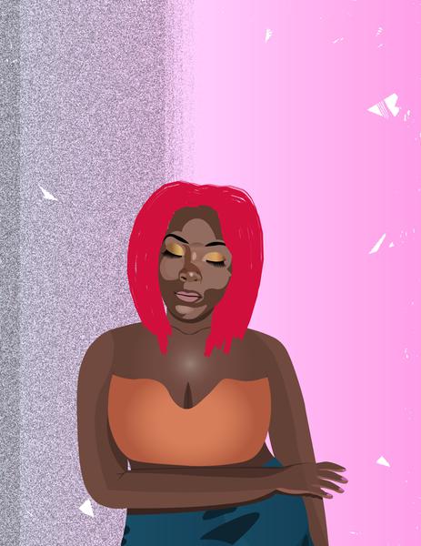 Portrait illustration inspired by Jhene Aiko